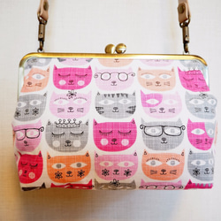 美國棉花«野蠻女友貓粉紅色»錢包單肩包 第5張的照片