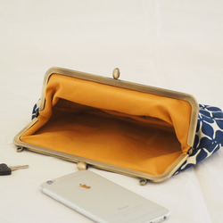 【受注制作】キャロル【インクブルー】　がまぐちショルダーバッグ 5枚目の画像