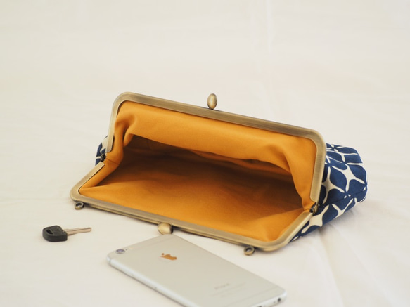 【受注制作】キャロル【インクブルー】　がまぐちショルダーバッグ 5枚目の画像