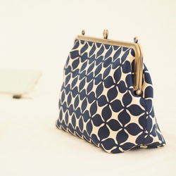 【受注制作】キャロル【インクブルー】　がまぐちショルダーバッグ 6枚目の画像