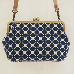 【受注制作】キャロル【インクブルー】　がまぐちショルダーバッグ 8枚目の画像