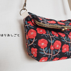 [定制] Pop Flower Gamaguchi 2-Way Shoulder Bag ≪天竺葵紅≫ 第1張的照片