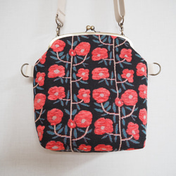 [定制] Pop Flower Gamaguchi 2-Way Shoulder Bag ≪天竺葵紅≫ 第6張的照片