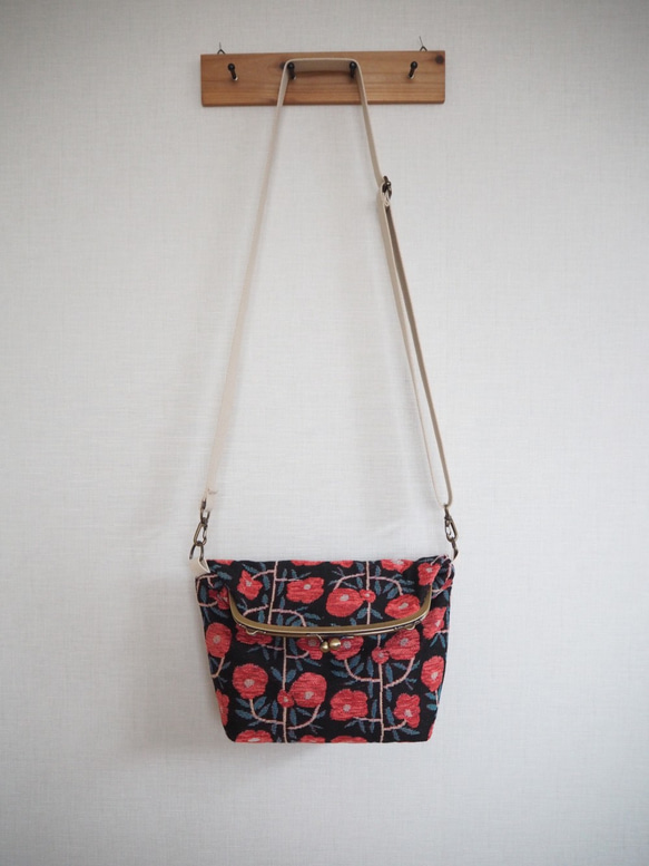 [定制] Pop Flower Gamaguchi 2-Way Shoulder Bag ≪天竺葵紅≫ 第7張的照片