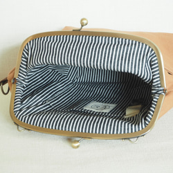 【現品限定・サンプルセール】帆布がまぐち2wayショルダーバッグ　≪モカベージュ≫ 4枚目の画像