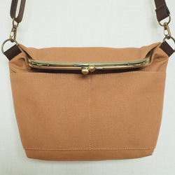 【現品限定・サンプルセール】帆布がまぐち2wayショルダーバッグ　≪モカベージュ≫ 6枚目の画像