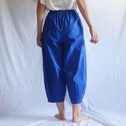 亞麻棉馬戲褲（自由/藍色） 第7張的照片