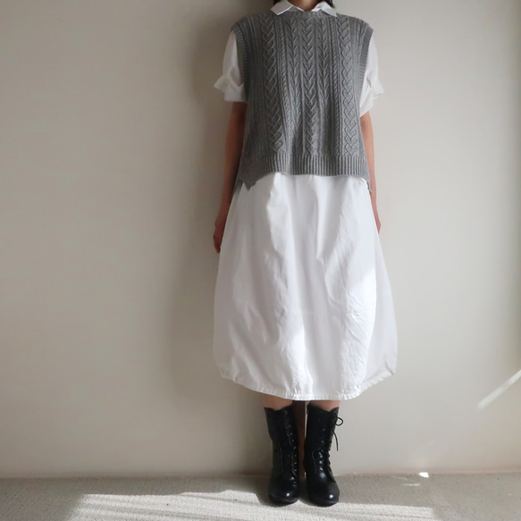 裾ゴム・バルーンスカート（フリー／コットン） 5枚目の画像