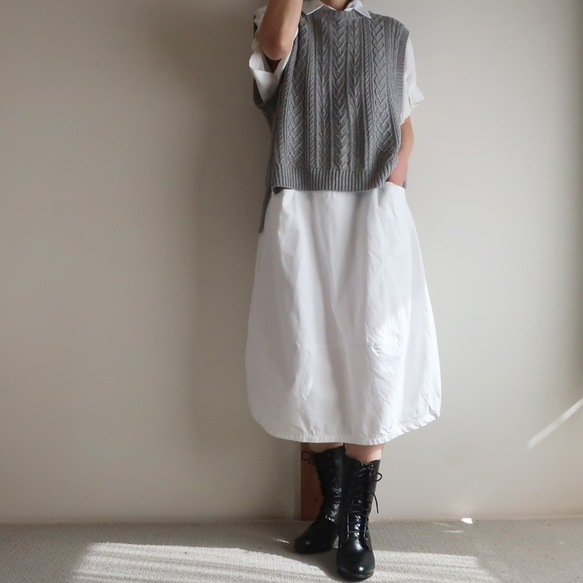 裾ゴム・バルーンスカート（フリー／コットン） 2枚目の画像