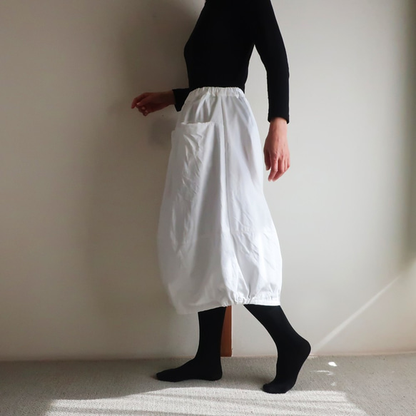 裾ゴム・バルーンスカート（フリー／コットン） 6枚目の画像