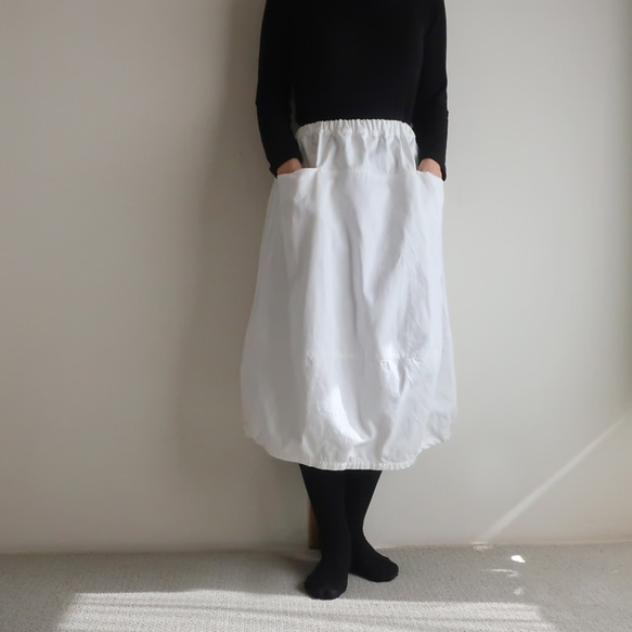 裾ゴム・バルーンスカート（フリー／コットン） 7枚目の画像