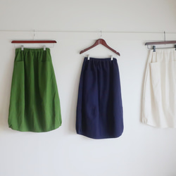 丈夫な綿麻・透け感なし❣裾ゴムバルーンスカート（フリー／全11色） 10枚目の画像