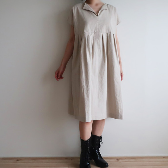 直筒簡約係法式連衣裙（free/off（白色）） 第2張的照片