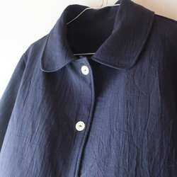 100％棉質bal領夾克（免費/藏青色） 第5張的照片