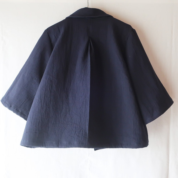 100％棉質bal領夾克（免費/藏青色） 第9張的照片
