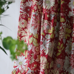 100％純棉3層分層裙（免費/ Akaji花卉圖案） 第10張的照片