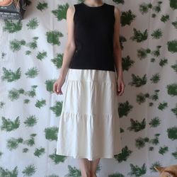 100％棉3層裙（免費/白色） 第5張的照片
