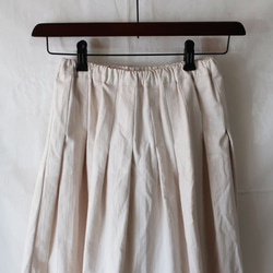 100％棉質Tack半身裙（自由/白色） 第7張的照片