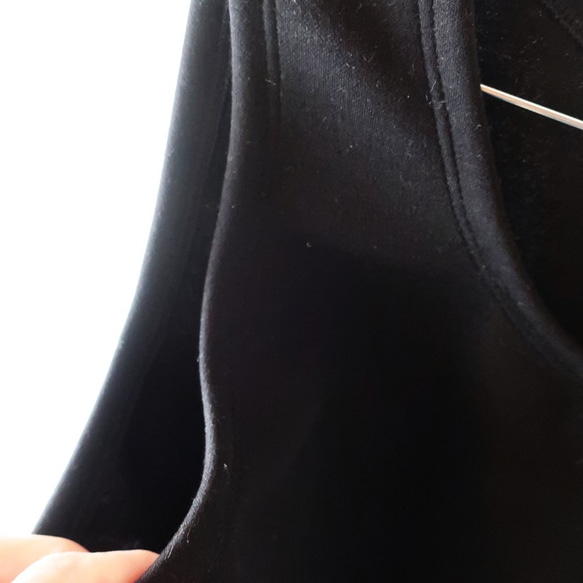 100％棉A線束腰外衣（免費/黑色） 第7張的照片