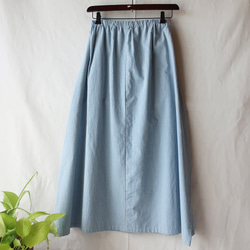 コットン100% リボンスカート（フリー／格子柄） 10枚目の画像