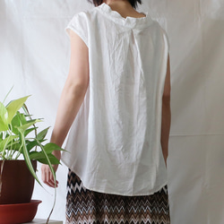 亞麻棉變色襯衫（自由/白色） 第5張的照片