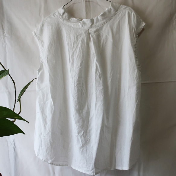亞麻棉變色襯衫（自由/白色） 第8張的照片