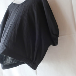 100％純棉dolman女式襯衫（免費/黑色） 第4張的照片