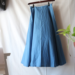 100％棉6件條紋裙子（自由/淺藍色） 第9張的照片