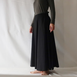 亞麻&amp;棉6件套裙子（自由/黑色） 第3張的照片