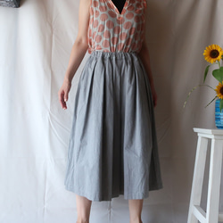 100％棉質粘性短裙（免費/灰色） 第3張的照片