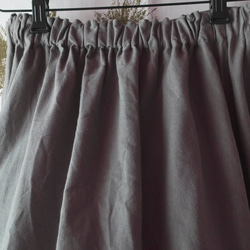 亞麻和棉質6件式條紋半身裙（免費/灰色綠松石） 第10張的照片