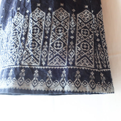 100％棉Kojima牛仔扇貝連衣裙（ML /靛藍） 第4張的照片