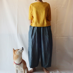 100％棉馬戲團褲子（免費/靛藍色） 第7張的照片