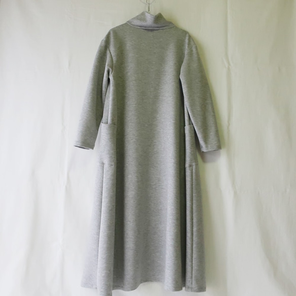 100％棉質針織長連衣裙（免費/灰色） 第10張的照片