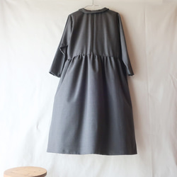 羊毛混紡純色連衣裙（免費/灰色） 第10張的照片