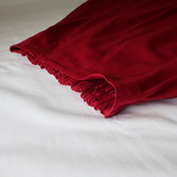 亞麻和棉質六件套條紋半身裙（免費/紅色） 第3張的照片