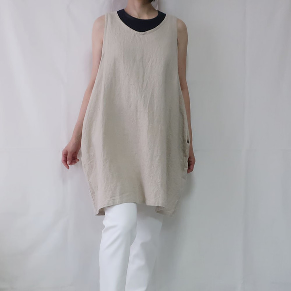 耐用棉麻，不透明❣落袋毛衣裙（免費/所有 11 種顏色） 第1張的照片