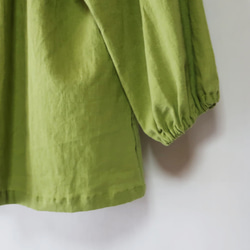 亞麻棉罩衫（自由/黃綠色） 第9張的照片