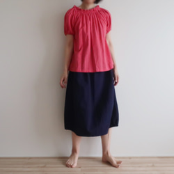 清涼夏日上衣❣棉麻短袖罩衫（自由/粉色） 第2張的照片