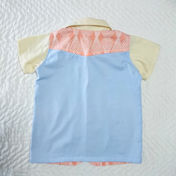 FuKuFuKu＜100＞サーモンオレンジ⁕バックジャージシャツ 3枚目の画像