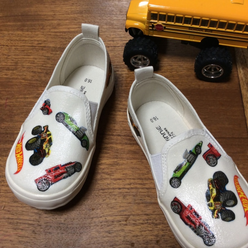 ☆デコパージュ 車 Kids シューズ☆オーダー受付中☆ 靴 D