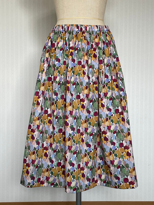 LIBERTY リバティ ＊ ギャザースカート  〈Tulip Fields チューリップ・フィールズ〉 1枚目の画像