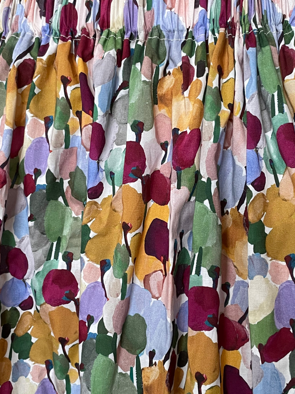 LIBERTY リバティ ＊ ギャザースカート  〈Tulip Fields チューリップ・フィールズ〉 4枚目の画像