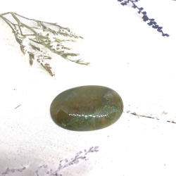 222. 天然石 インディアンアゲート オーバル 大粒 ヘアゴム 5枚目の画像