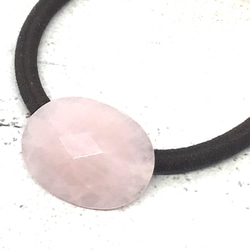 1342. 天然石 ブラジル産 モリオン 黒水晶 ヘアゴム プチサイズ