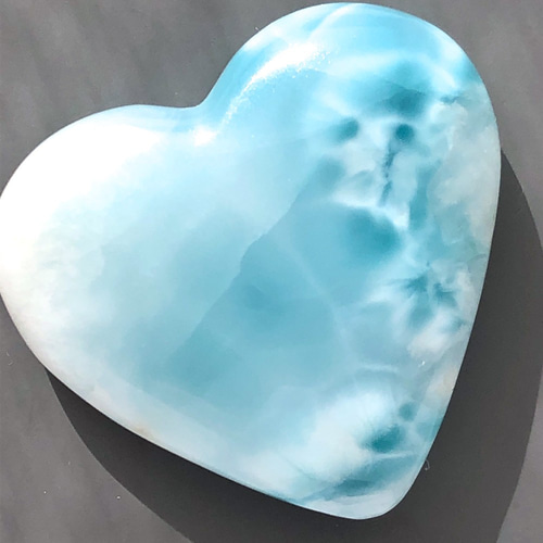 値下げ]ラリマー[461] 108Cts 34mmハート形ルース ／天然石