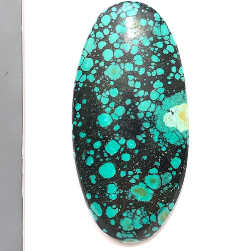 チベット産ターコイズ[201] 41Cts 46x23mm ルース／天然石