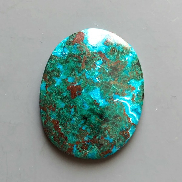 クリソコラマラカイト[61] 17Ct　ルース 1枚目の画像