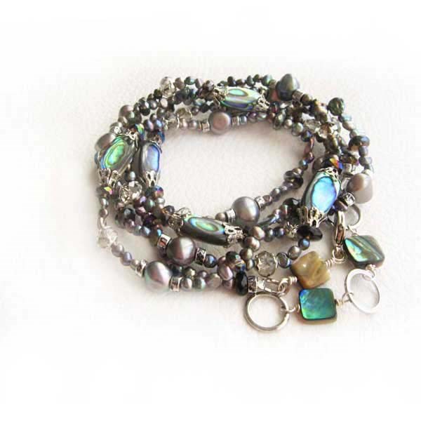 アバロン シェル 天然石 ブレスレット ボリューム ビーズ アバロン ブレスレット 大ぶり 誕生日 クリスマス 贈り物