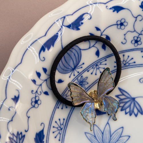 レジン】高輝度蝶々ヘアゴム ヘアゴム StarryN 通販 8259295｜Creema